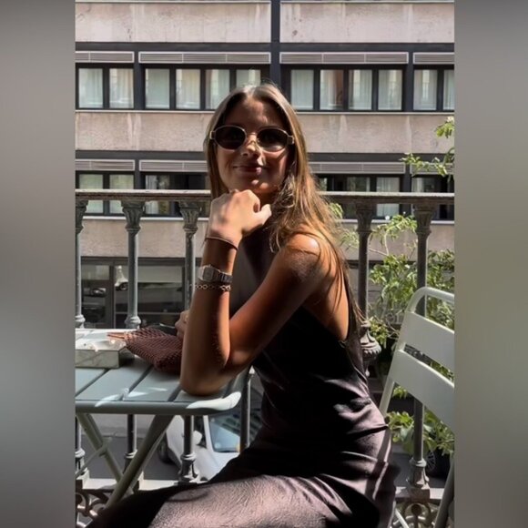 ZARA WRINKLED SATIN EFFECT DRESS ZW COLLECTION - Picture 3 of 12